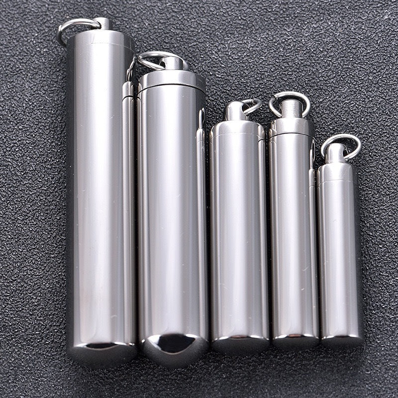 Planderful Perfume Bottle Necklace Unisex Stainless Steel Openable Capsule For Scent Memory And Message Gift