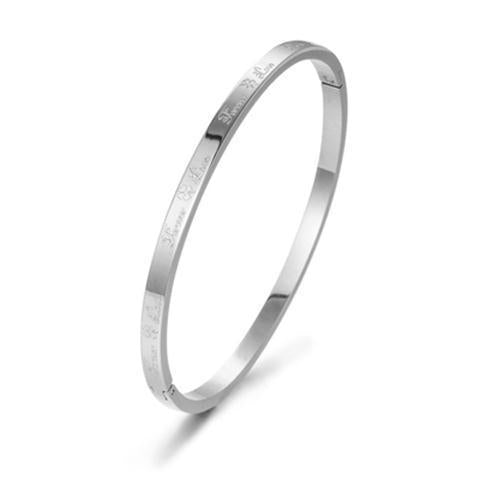 Planderful Jewelry Titanium Steel Bracelet With Zircon Inlays Everyday Genie Collection