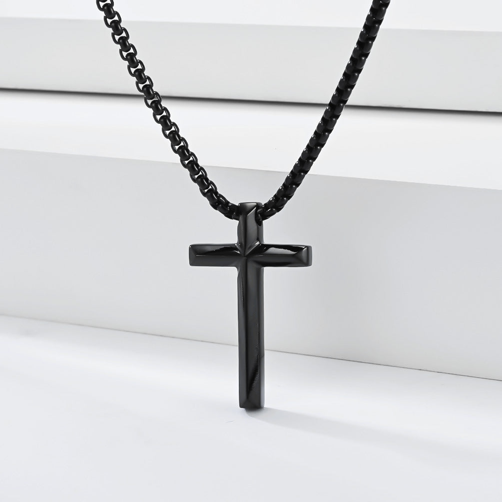 Stainless Steel Cross Geometric Necklace