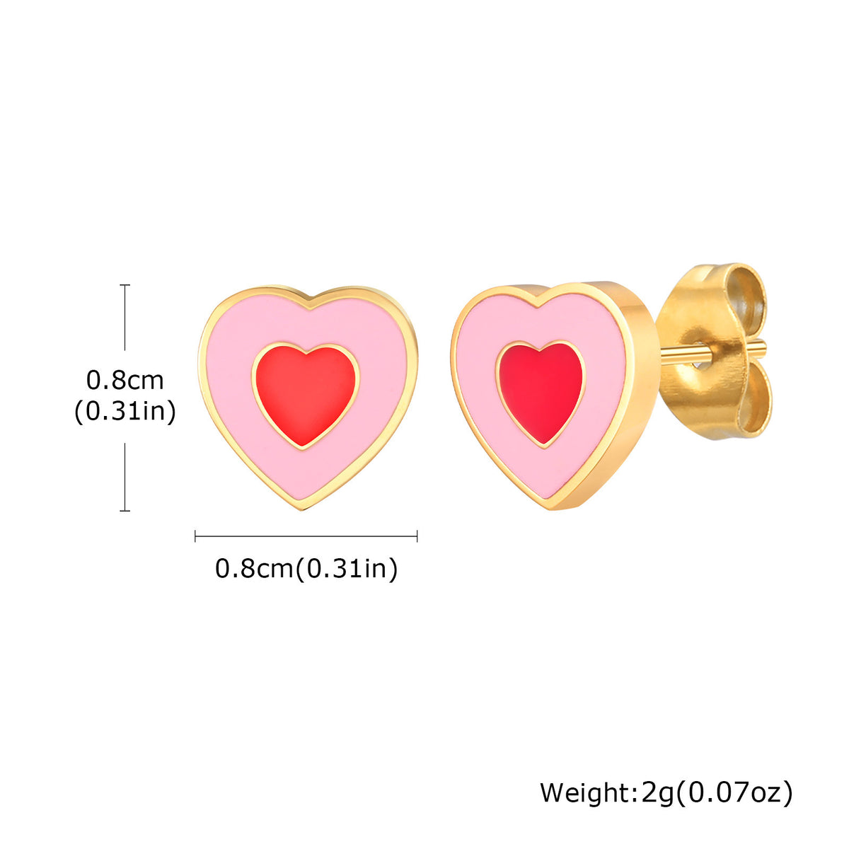 Colorful Enamel Stud Earrings — Multiple Styles