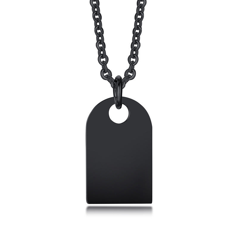 Stainless Steel Bare Body Geometric Pendant Steel Color Necklace