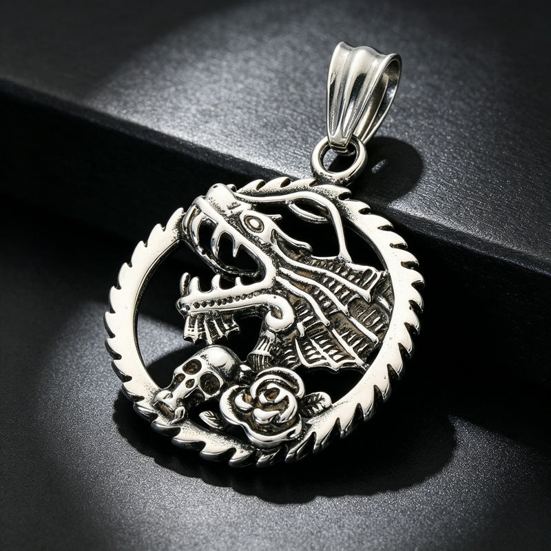 Nordic Viking Tree Of Life Pendant Retro Lion King Faucet Compass Stainless Steel Necklace