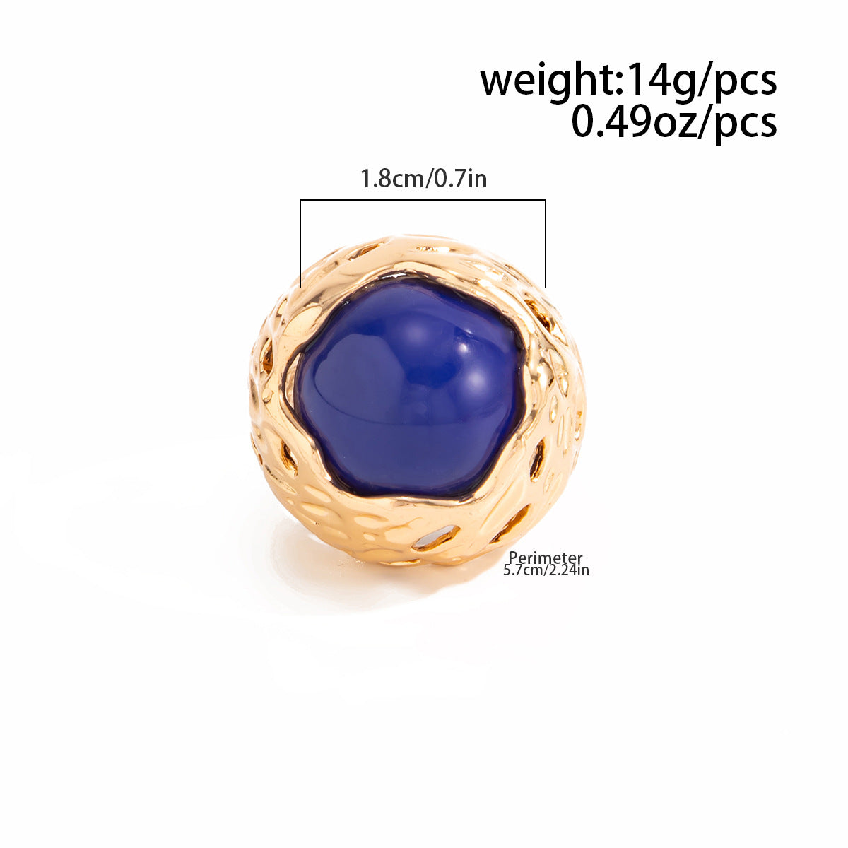 Planderful Bird Nest Gem Ring Bold Retro Geometric Resin Inlay For Statement Jewelry Lovers
