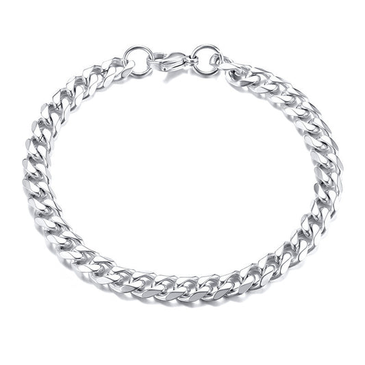 European And American Men's Titanium Steel Simple Bracelet