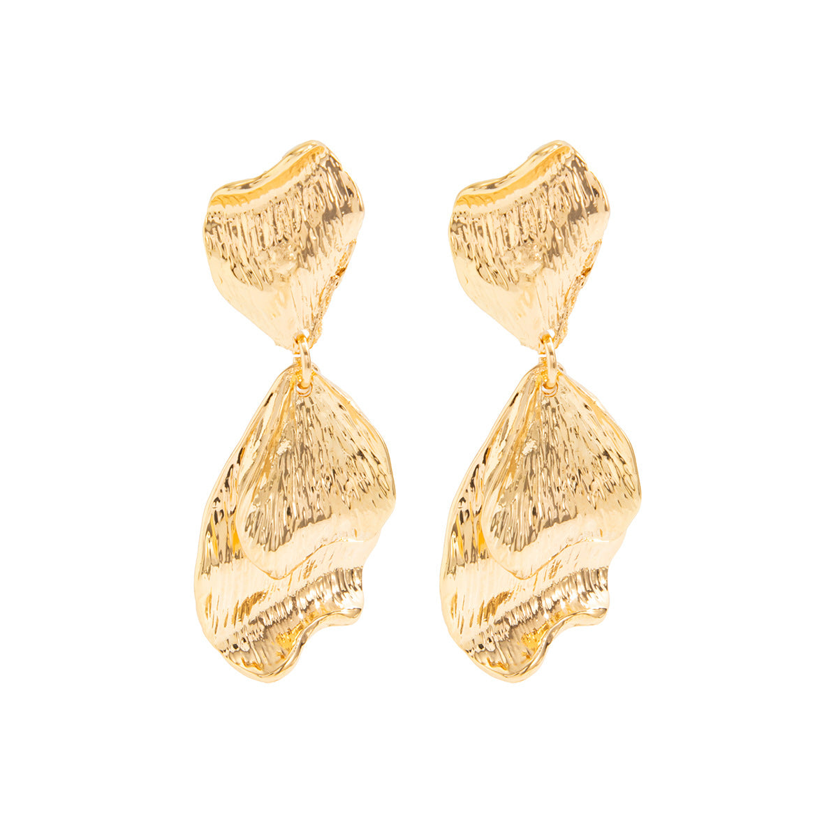 Ginkgo Leaf Stud Earrings For Women Planderful Vienna Verve Fringed 3D Petal Design Statement Jewelry