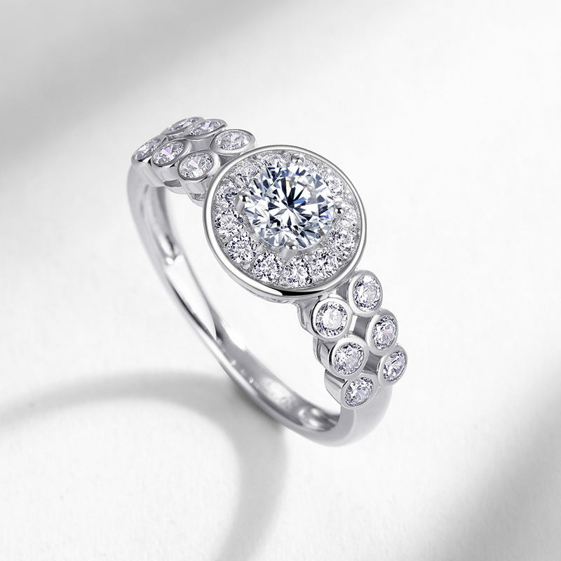Planderful Classic Moissanite Sterling Silver Ring – 5 × 5 mm, 0.45 ct
