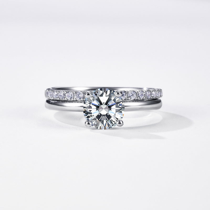 Planderful Stackable Moissanite Sterling Silver Ring