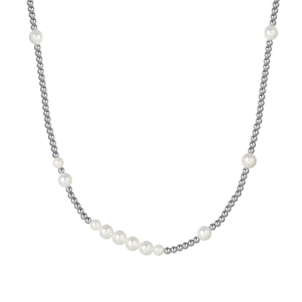 Planderful Everyday Genie Pearl Titanium Steel Necklace For Unisex Protection Statement Hip Hop Style