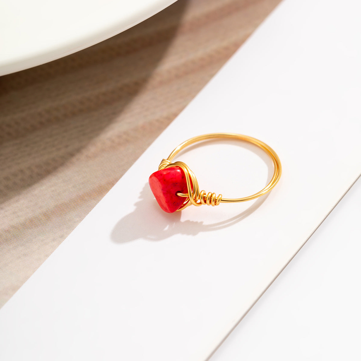 Artistic Glow Ring Needle in Vienna - Women's Alloy Ring with Luminous Pastoral Elements