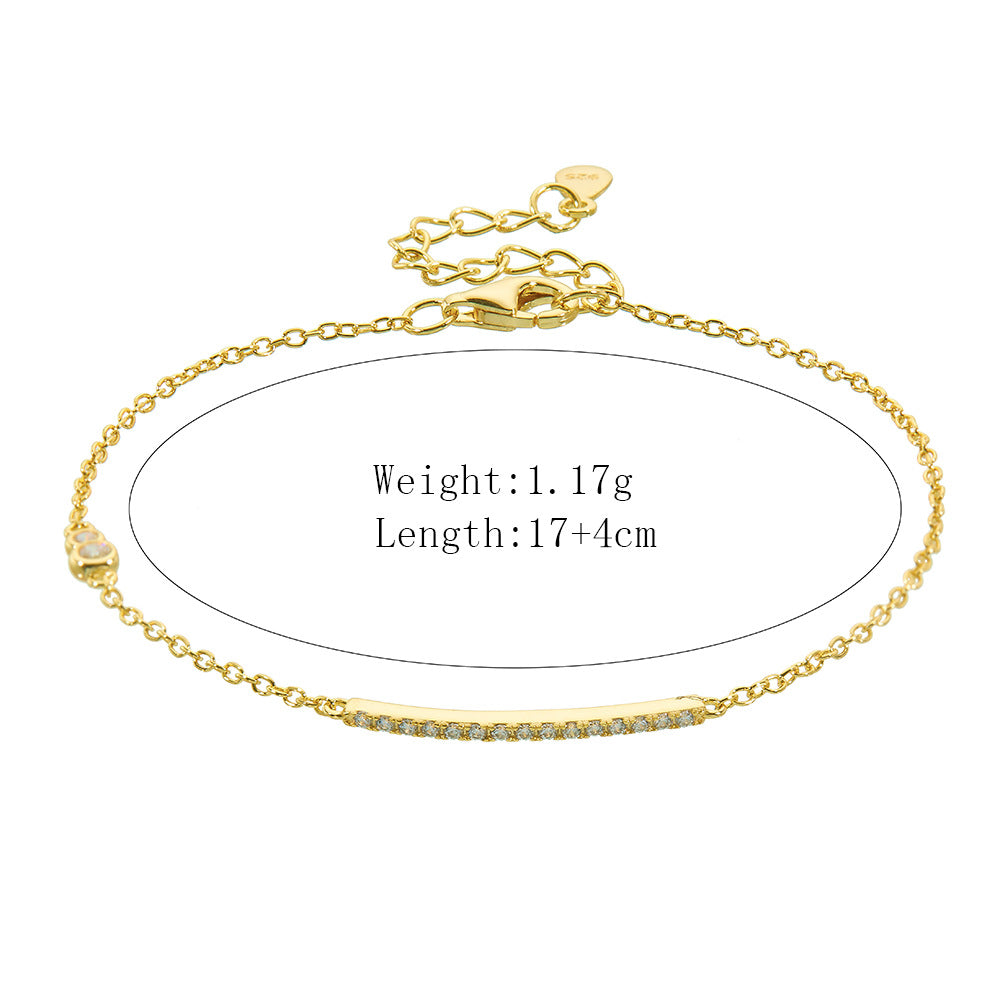 S925 Sterling Silver Bracelet Chain And Silver