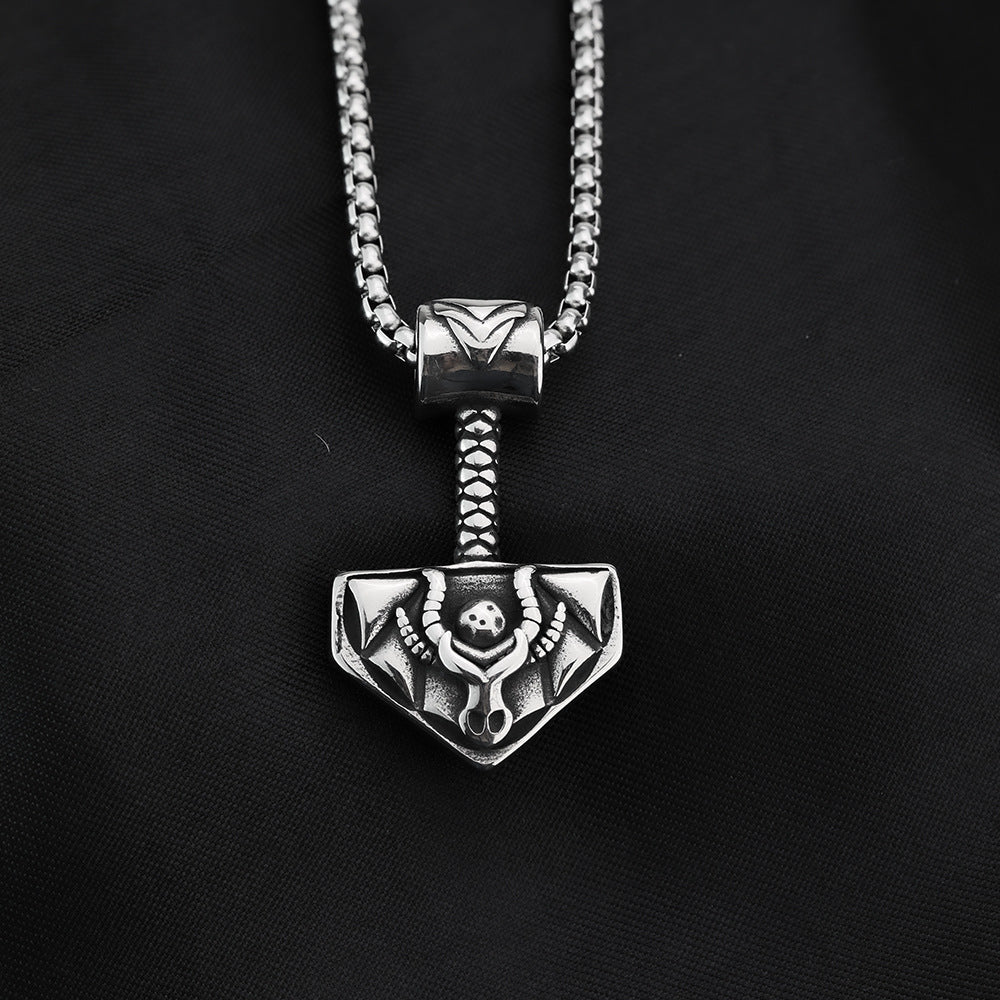Vintage Viking Stainless Steel Men's Pendant Necklace