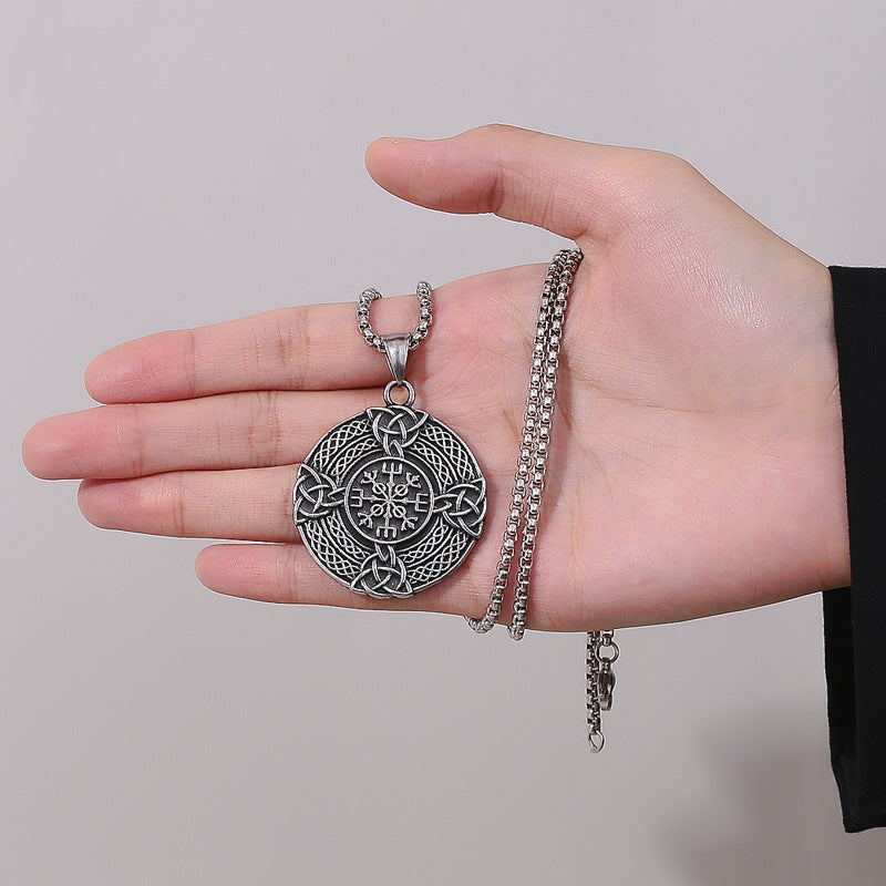 Titanium Steel Necklace – Statement Men's Viking Talisman
