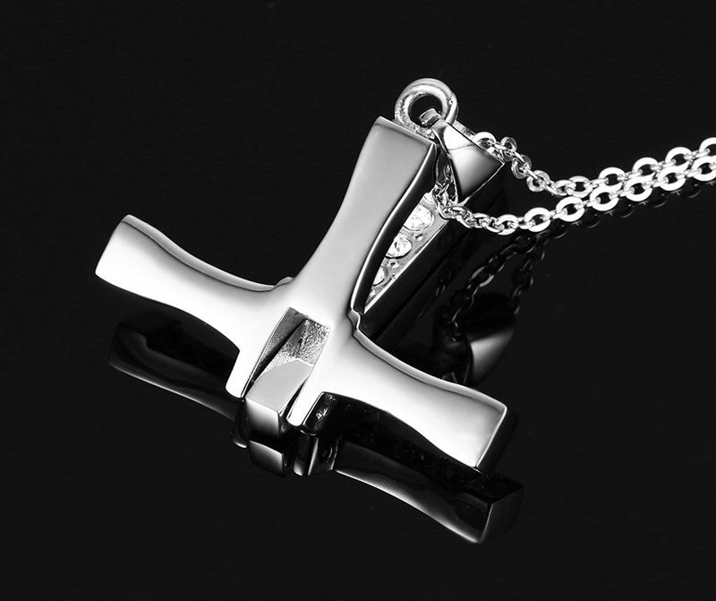 Cross-Border European And American Men's Jewelry Cross Pendant Necklace Zircon Hip-Hop Accessories For Men