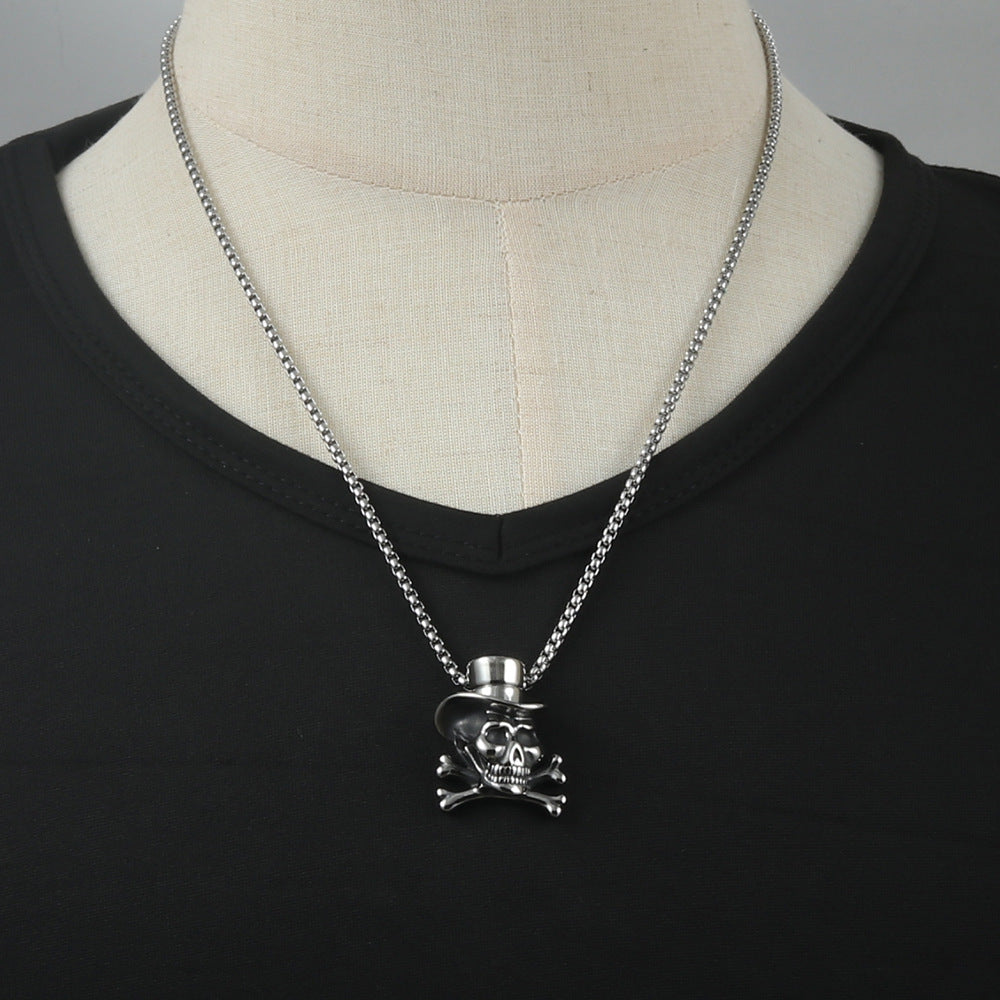 European And American Stainless Steel Skull Pendant For Men