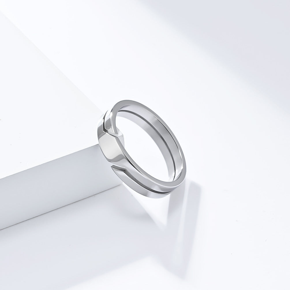 Personalized Titanium Steel Ring for Men and Women Jewelry