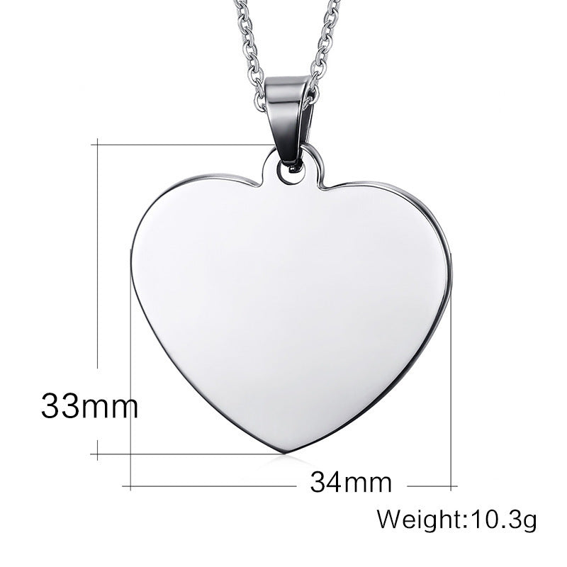 Men's Double-Sided Stainless Steel Pendant Dog Tag Military Tag