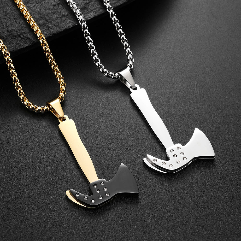 Zircon Pendant — Silver or Gold & Black