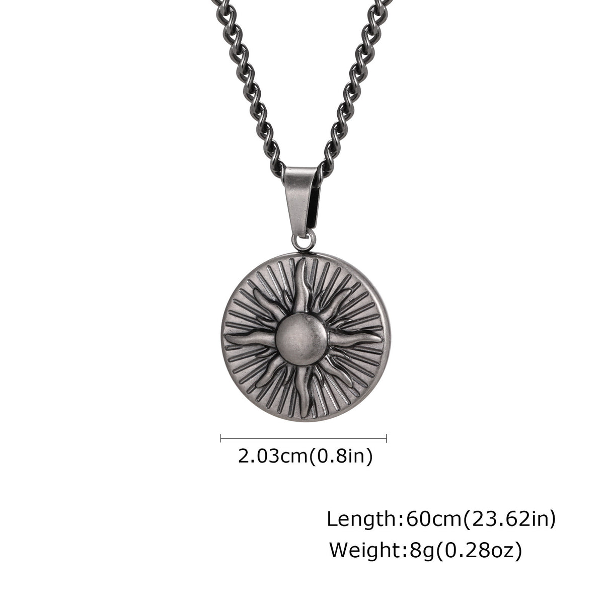 Textured Stainless Steel Pendant