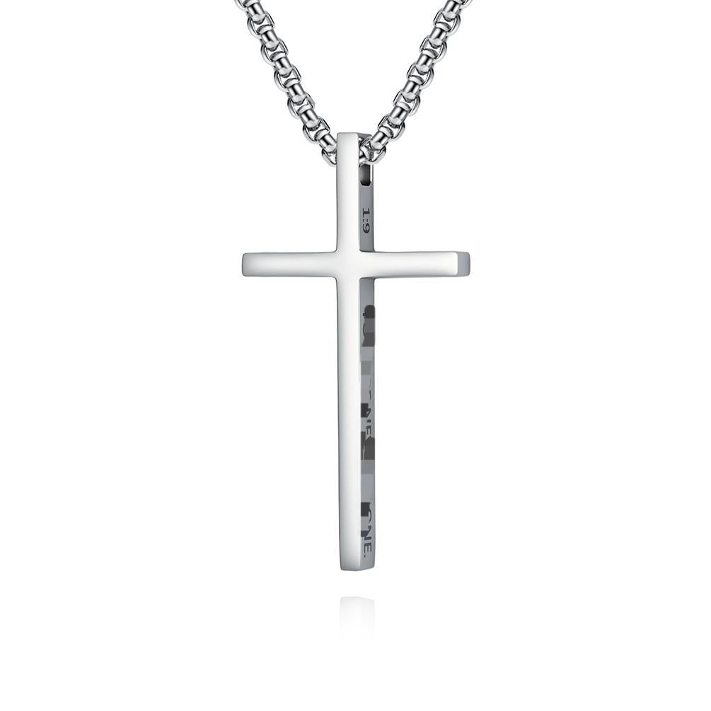 Engraved Verse Pendants & Chains — Silver or Black
