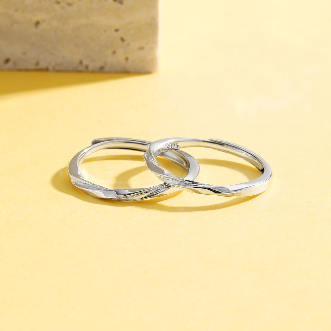Planderful Everyday Genie Mobius Couple Ring – Elegant Light Luxury Gift for Couples