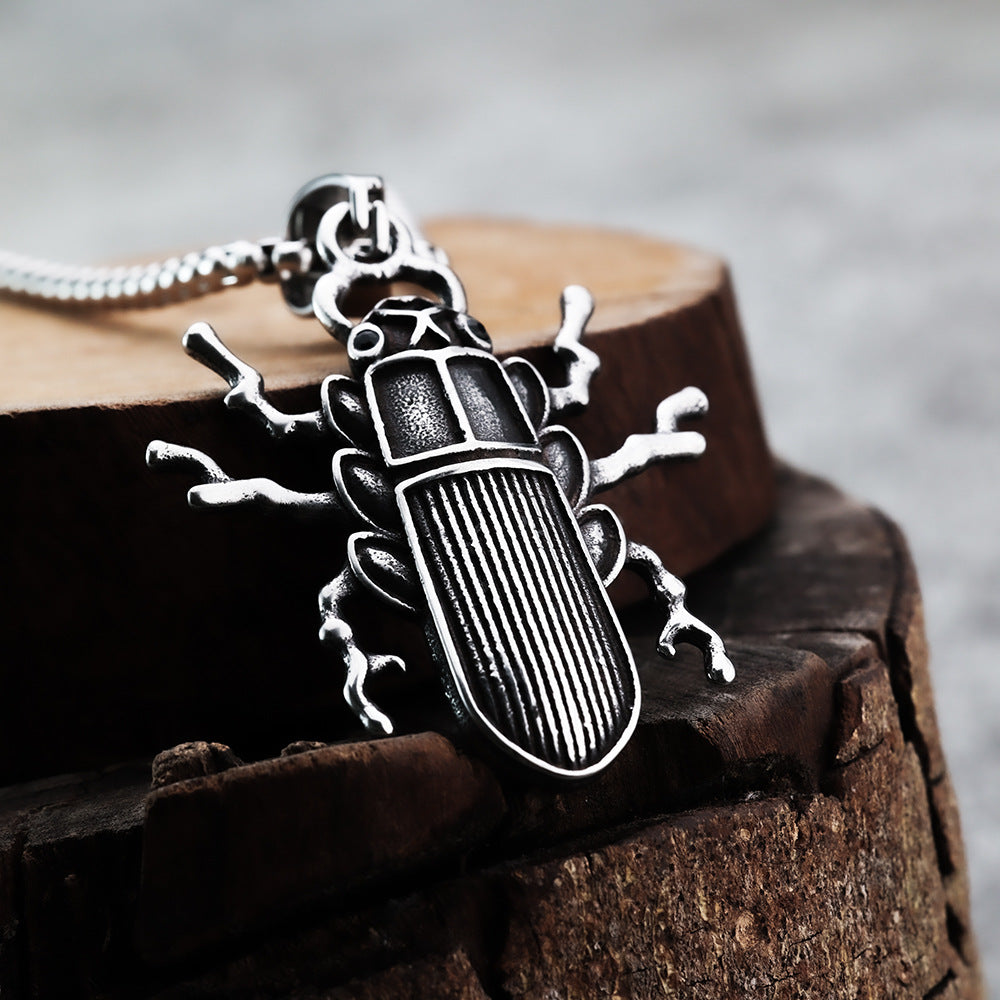 Personalized Nightclub Style Beetle Pendant Stainless Steel Jewelry