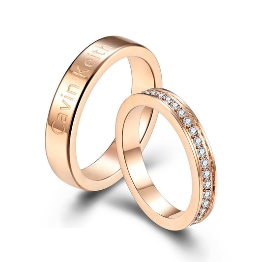 Gypsy-Inspired Stainless Steel Couple Ring