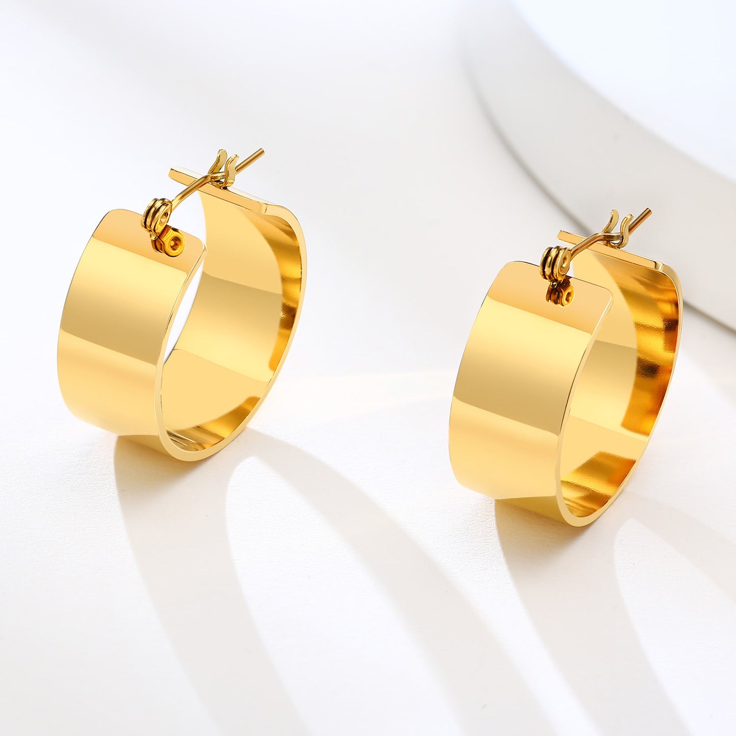 Jewelry Ins Wind Earrings Metal Bare Body Glossy Large Ring