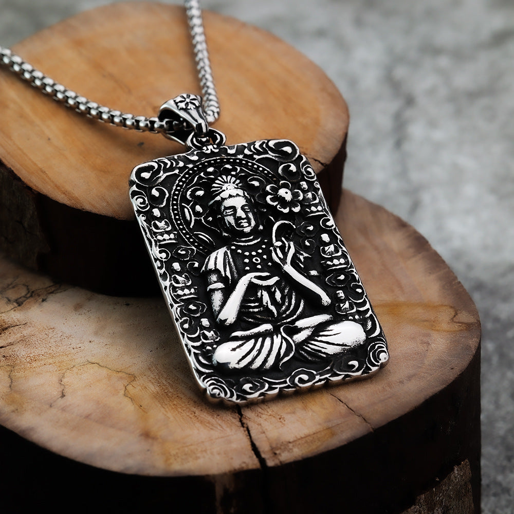 Vintage Buddhist Zodiac Pendant Necklace