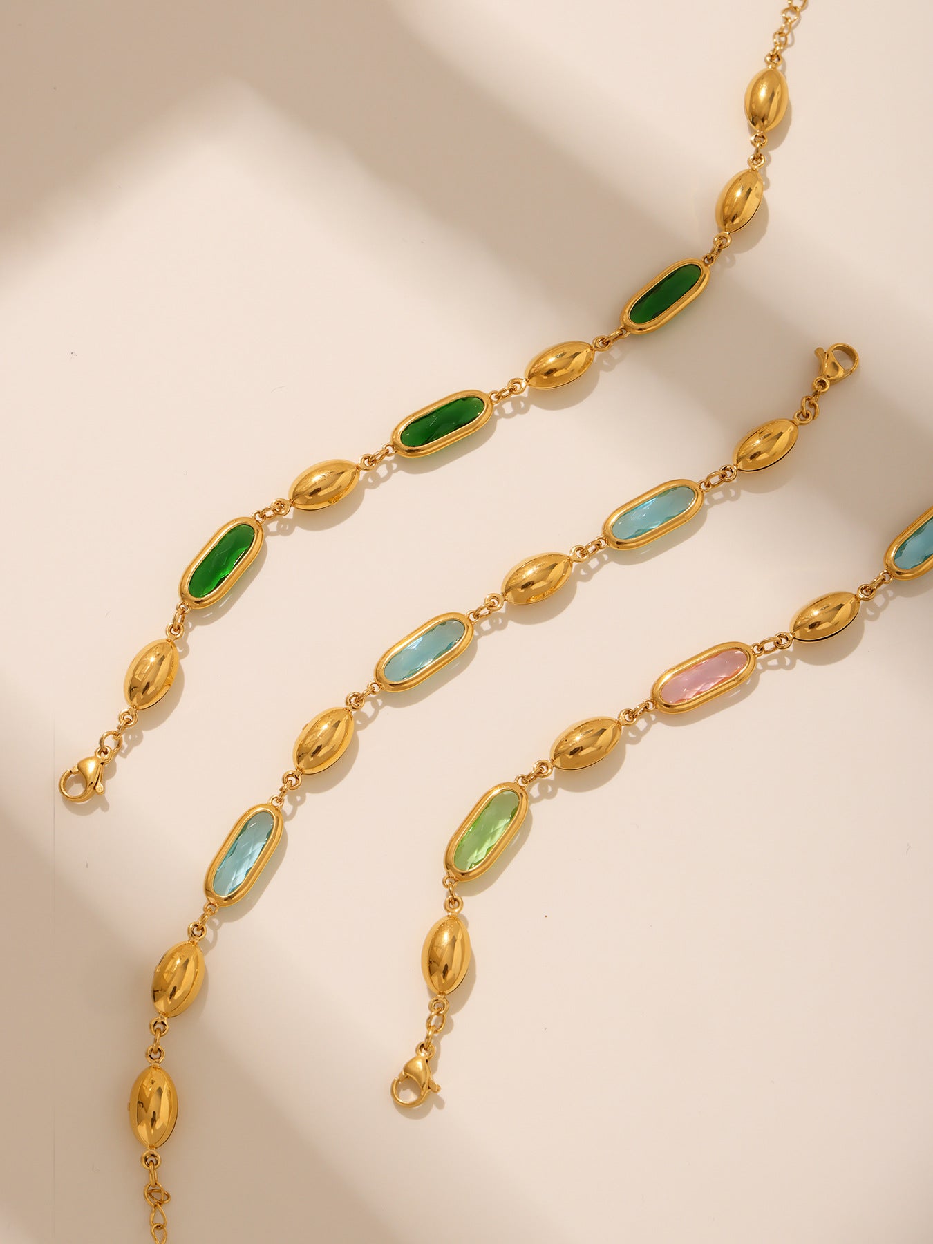 Planderful Oval Czech Glass Stone Bracelet Premium For Women