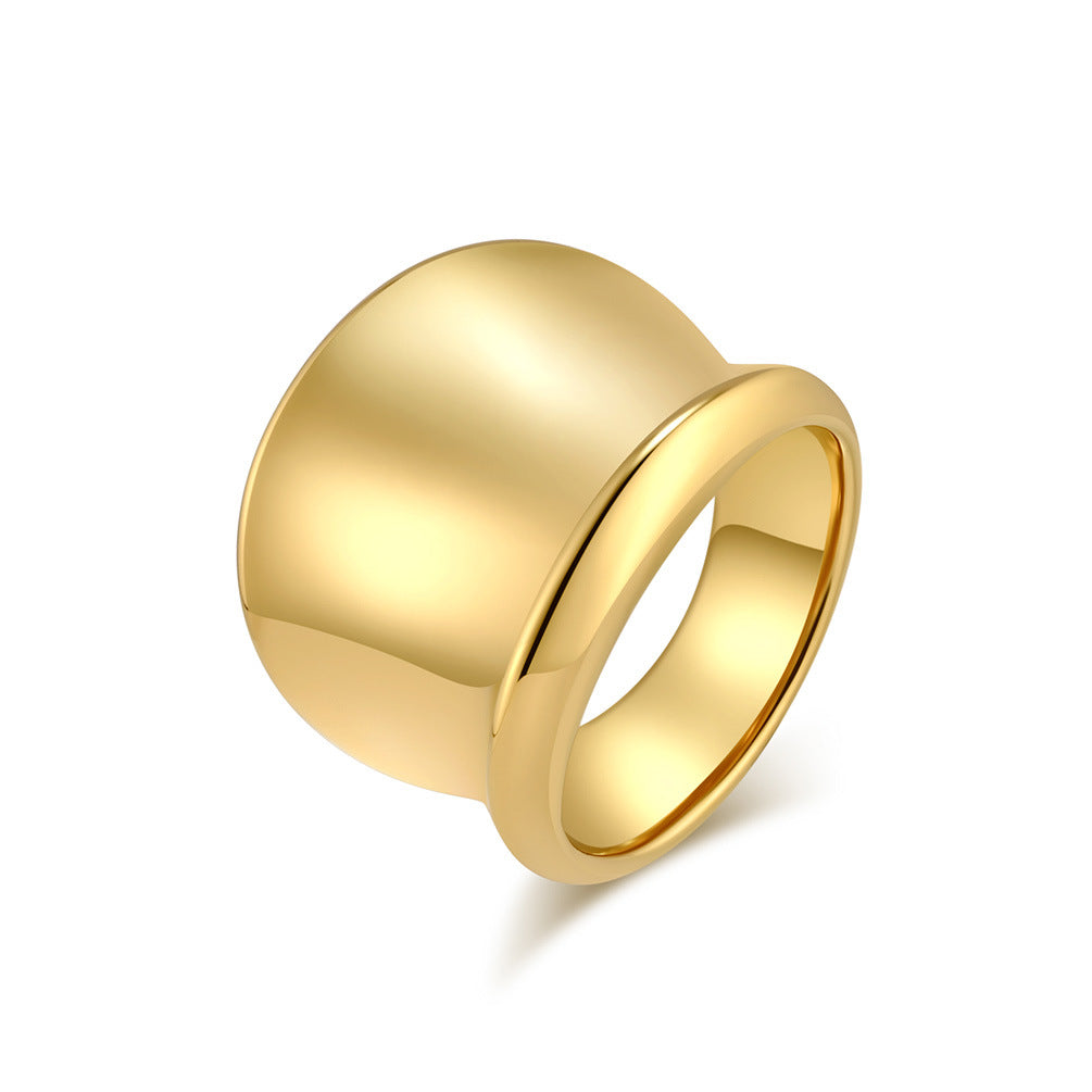 European And American Street Photography Style K Gold Ring