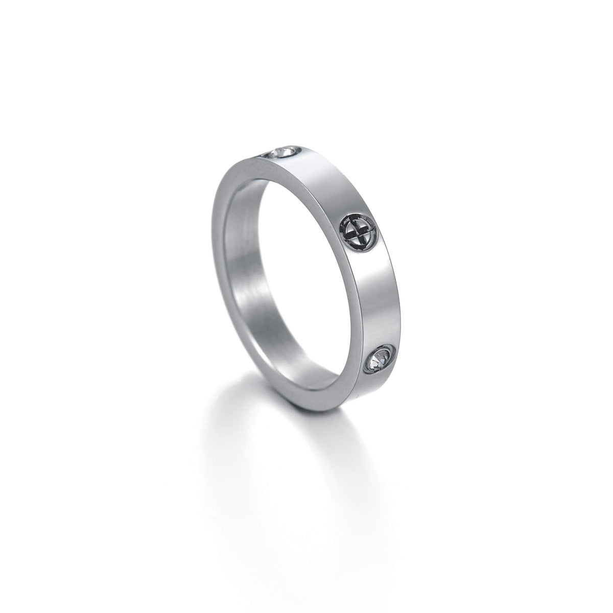 Unisex Titanium Steel Rings with Long-lasting Electroplating