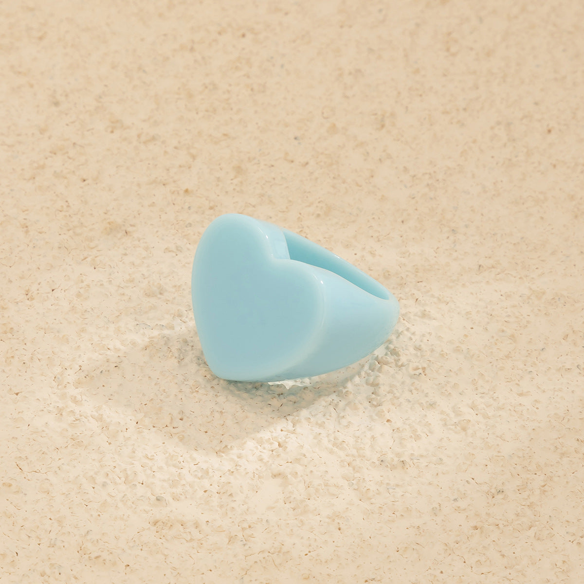 Peach Heart Macaron Countryside Style Ring for Cross Border Jewelry - French Handcrafted Design