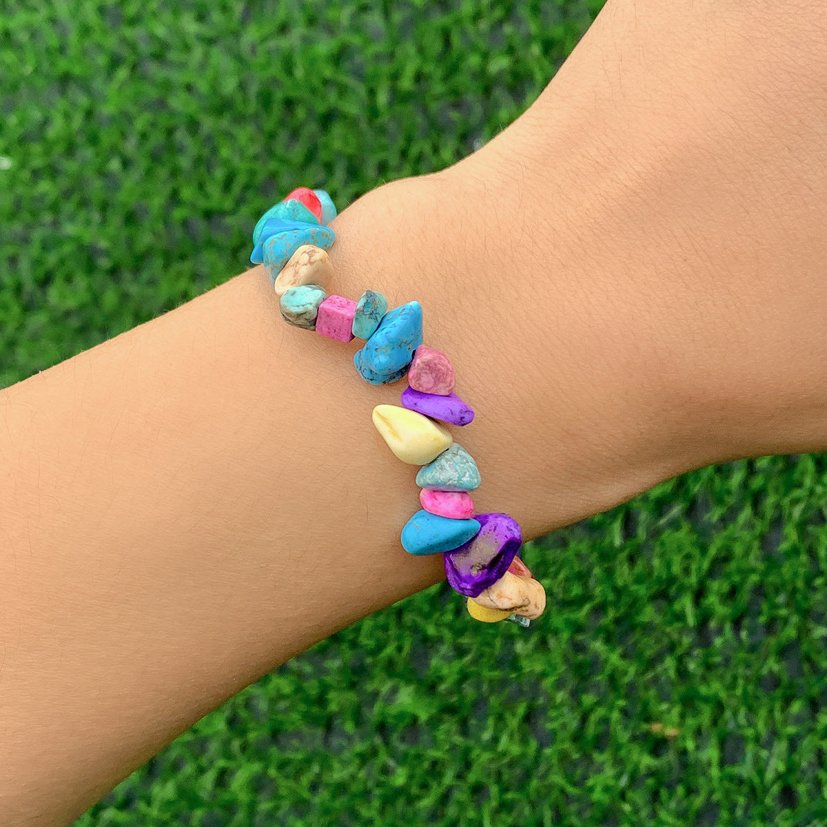 Planderful Vienna Verve Elastic Geometric Bracelet For Women Colorful Statement Jewelry