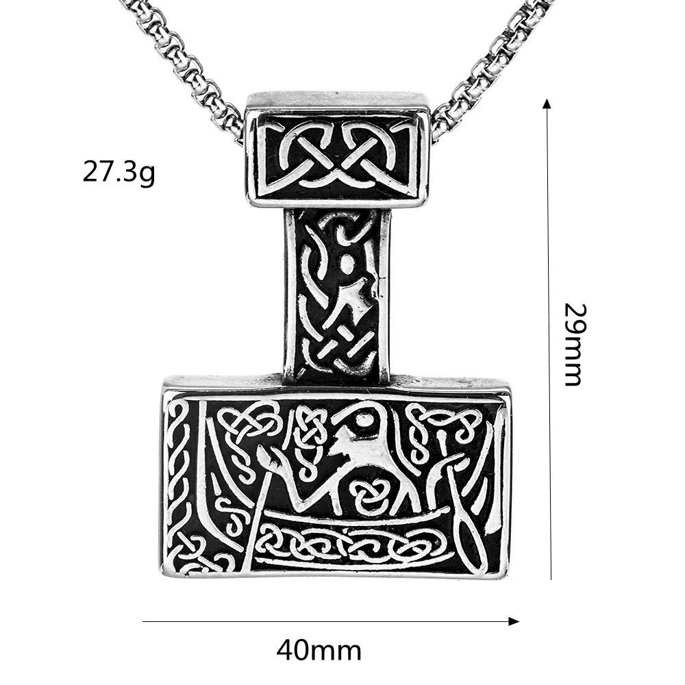 Vintage Viking Pendant Necklace