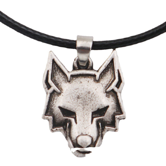 Viking Odin Wolf Head Necklace - Norse Legacy Collection