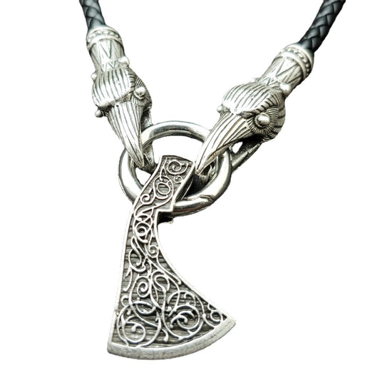 Norse Legacy Viking Axe Pendant Necklace for Men