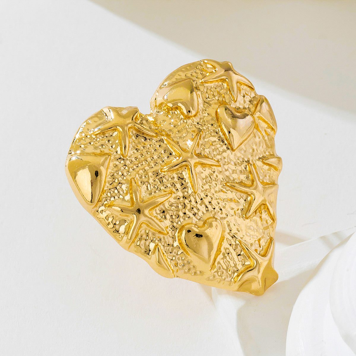 Stylish Metal Love Ring for Women by Planderful