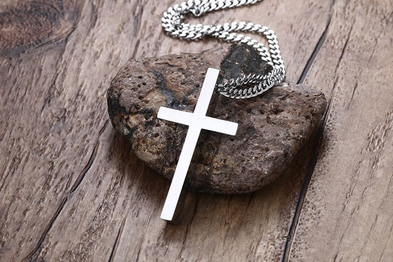 New Product Launch 45MM Stainless Steel Epoxy Cross Pendant
