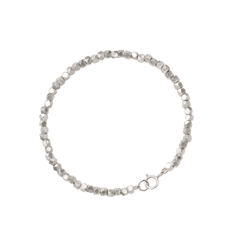 Dainty Retro Style Sterling Silver Bracelet with Crystal Accent by Planderful Collection