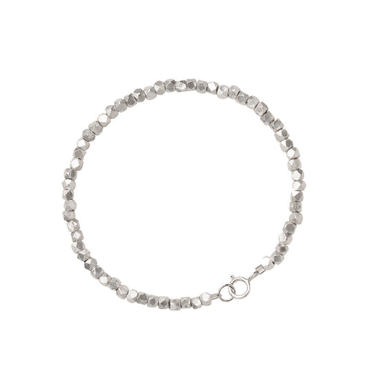 Dainty Retro Style Sterling Silver Bracelet with Crystal Accent by Planderful Collection