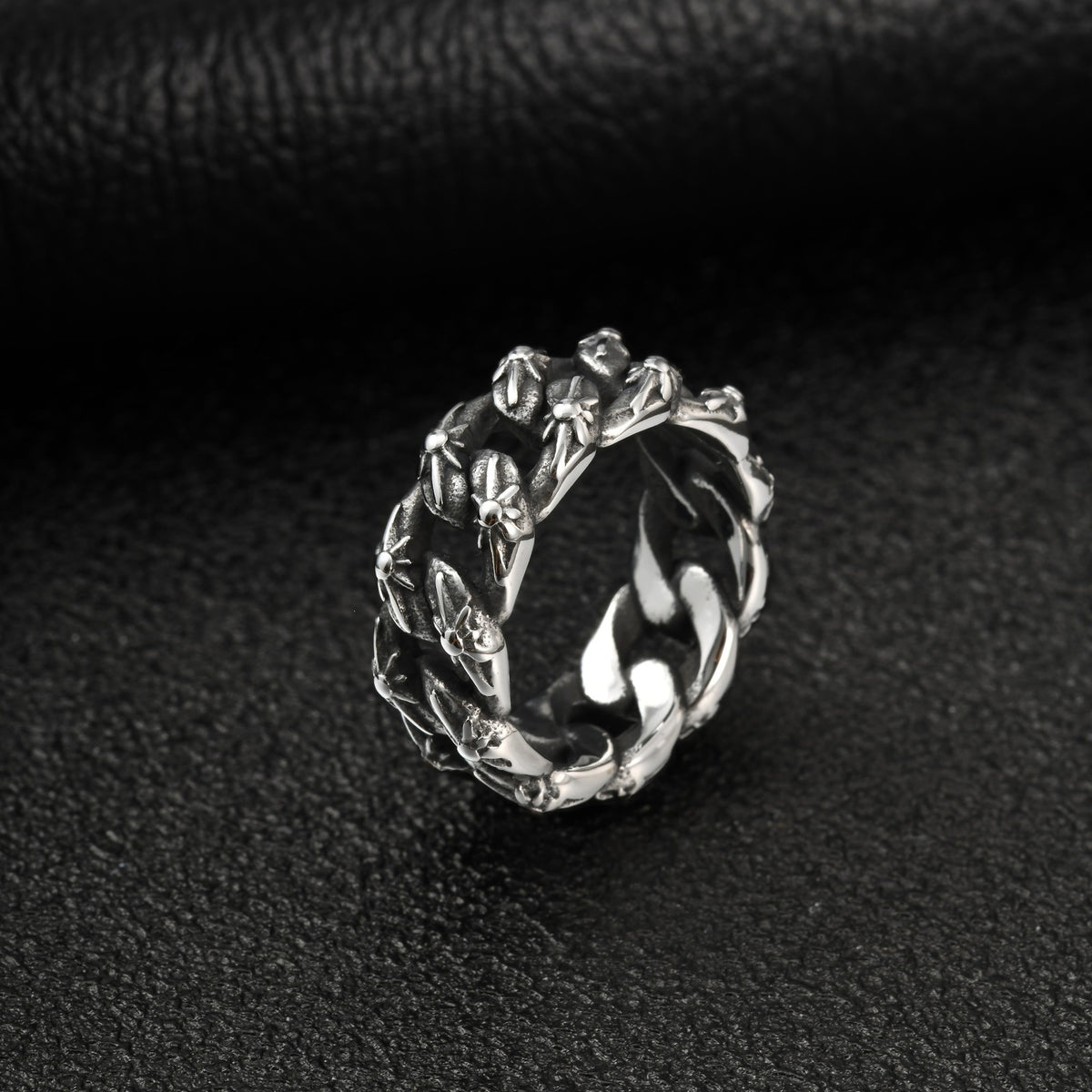 Men's Stainless Steel Woven Stacked Wearing Couple Gifts Daily Style Cold Wind Cool Ring