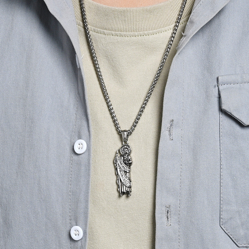 Stainless Steel Zircon Vintage Punk Necklace