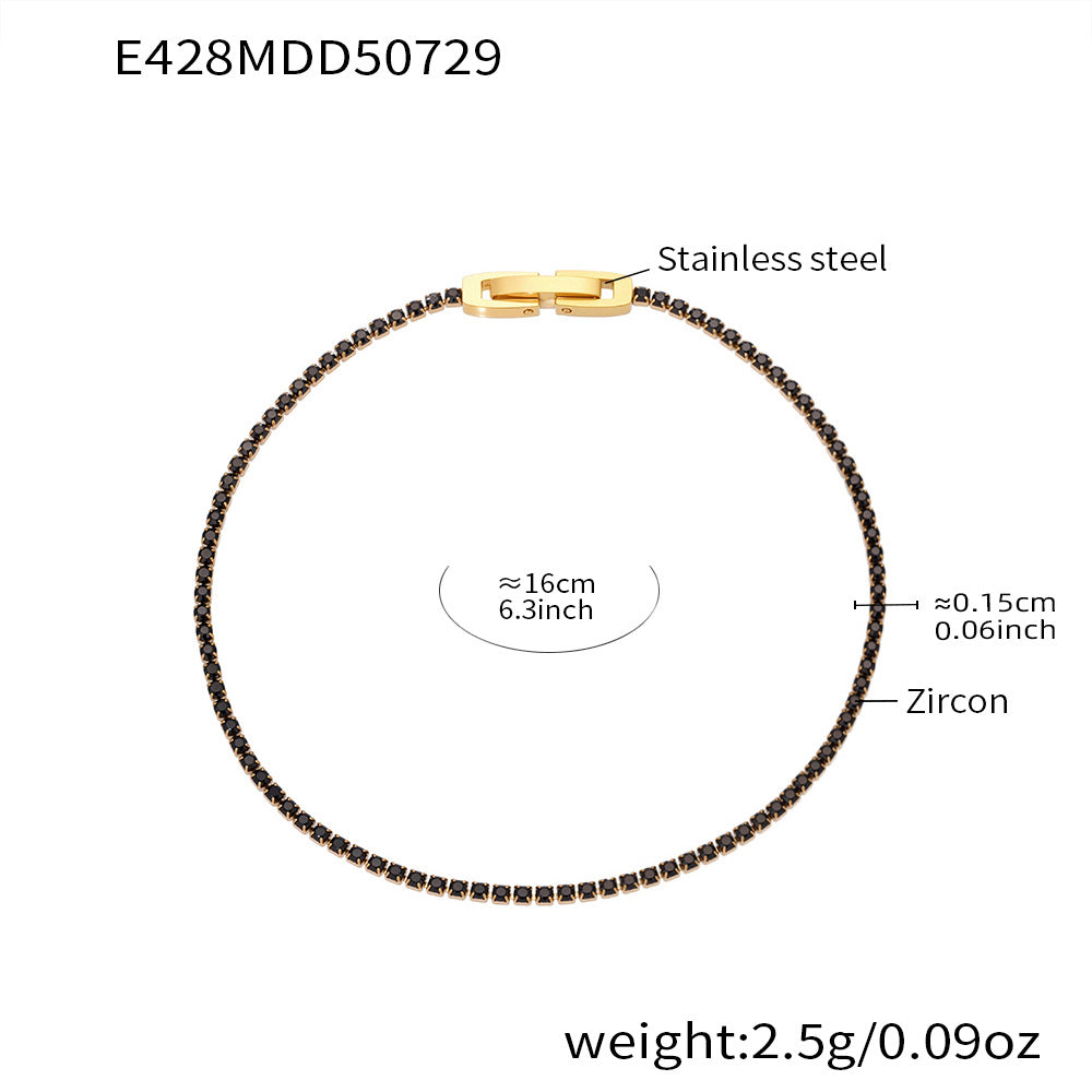 Planderful Zircon Bracelet 18K Gold Plated Jewelry For Women