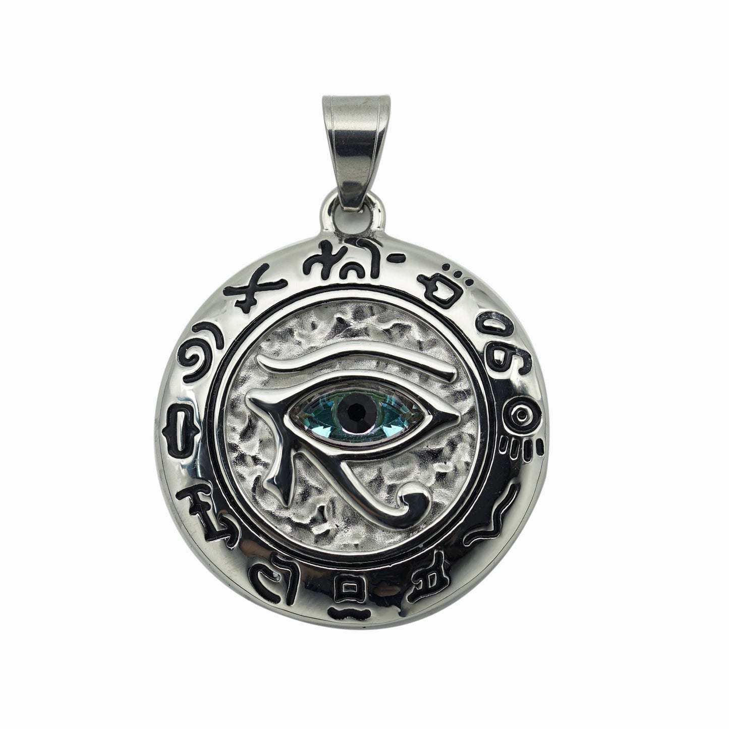 Eye Of Horus Pendant Titanium Steel Necklace Unisex Protection Symbol Planderful Everyday Genie
