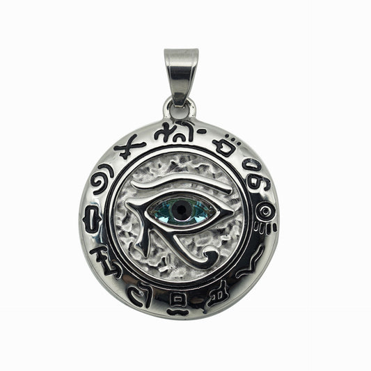 Eye Of Horus Pendant Titanium Steel Necklace Unisex Protection Symbol Planderful Everyday Genie