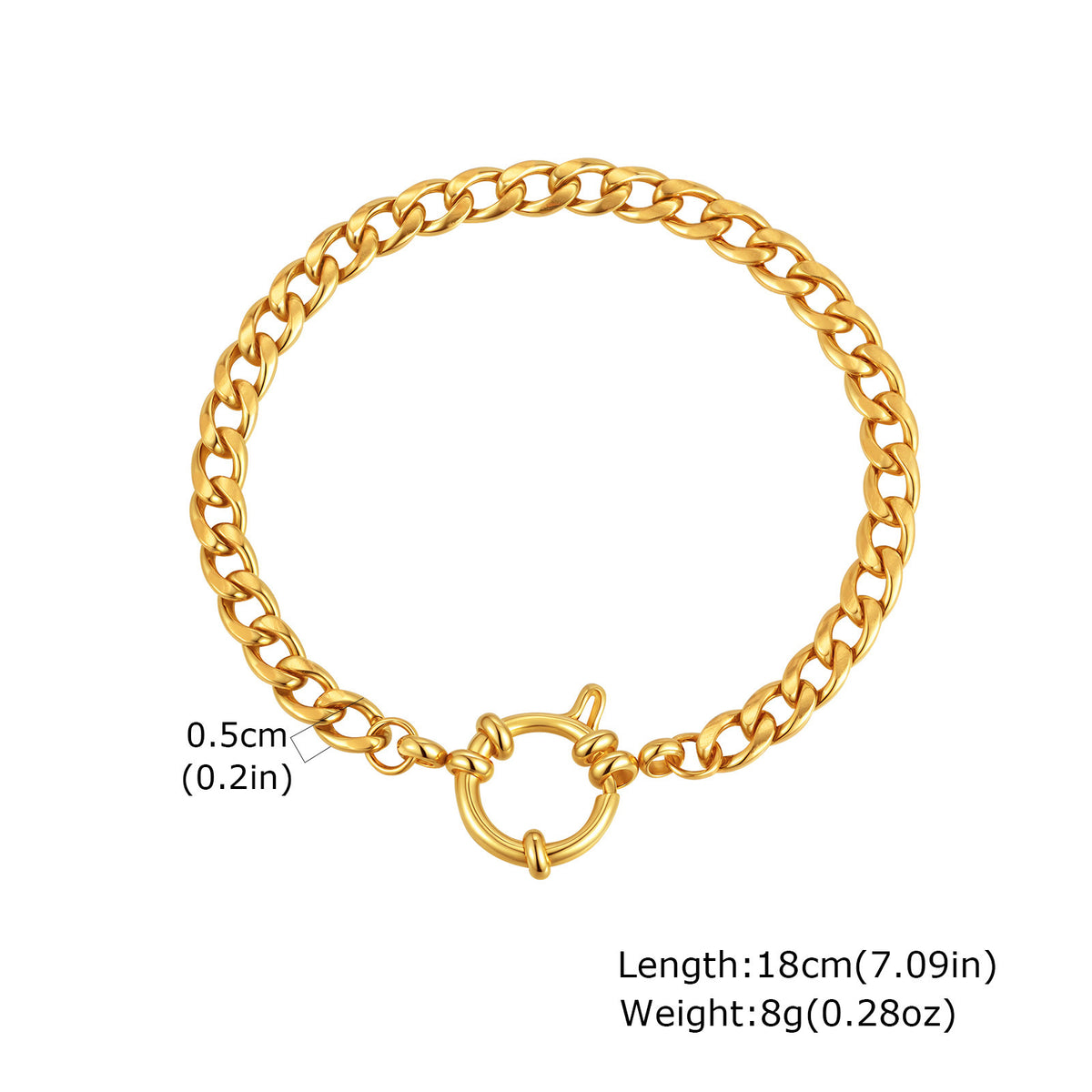Stainless Steel Bubble Buckle Nk Chain Bead Chain Twist Chain Multi-Style Women Bracelet