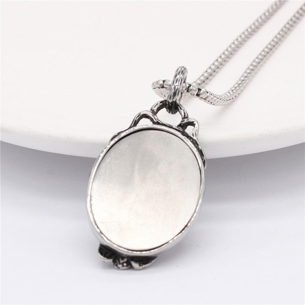 Mirror Skull Titanium Steel Pendant Necklace