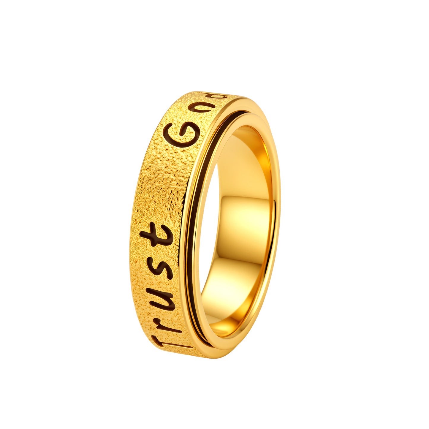 Rotatable Stainless Steel Ring Stress Relief Inspirational Jewelry For Unisex Couples Planderful Collection