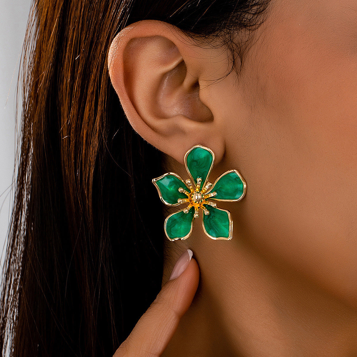 Planderful Vienna Verve Earrings – Elegant Dopamine Color Dripping Design