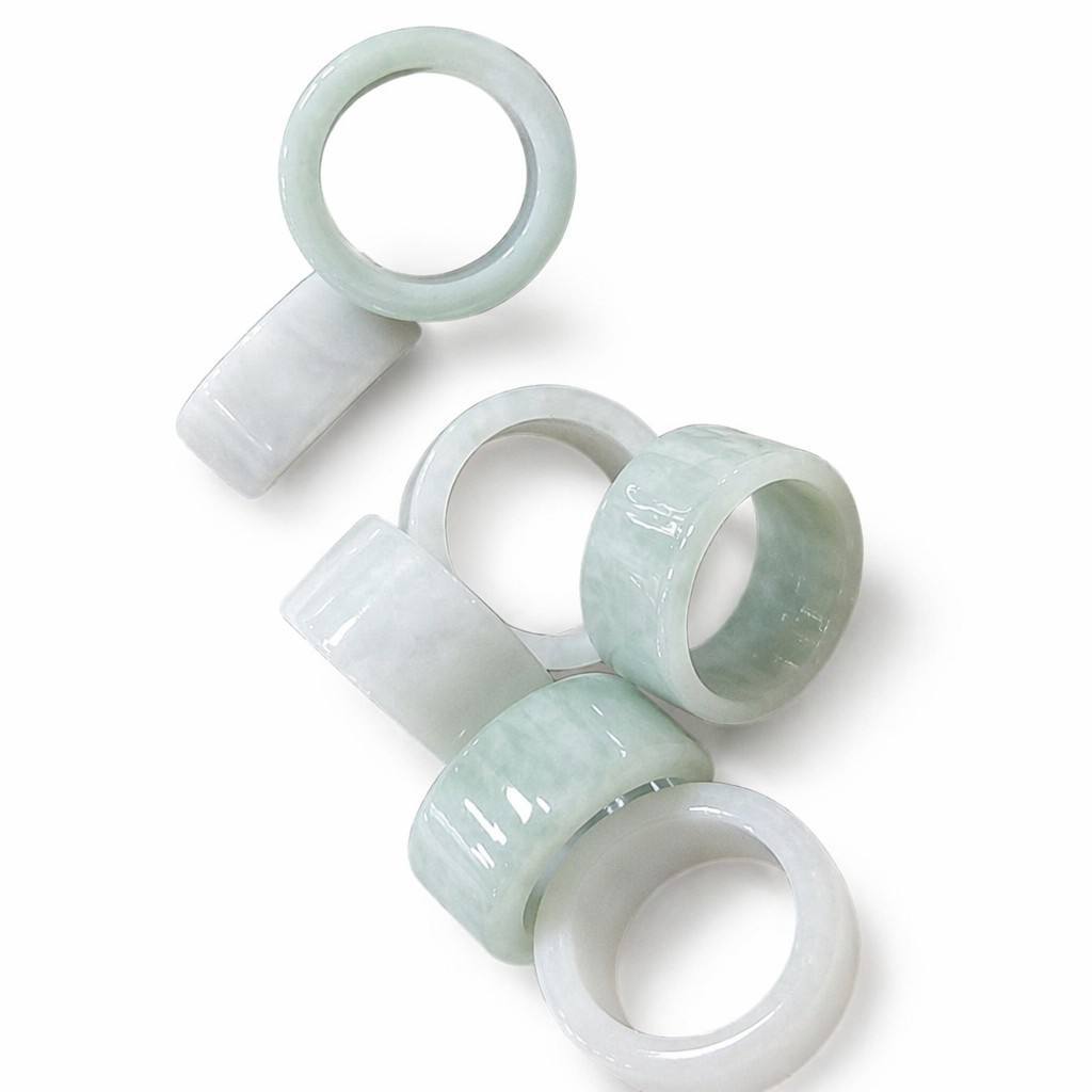 Jadeite Straight-Edge Band Ring